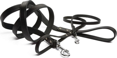 Beeztees - laisse pour chien - agrafée - noir - 165x12 cm