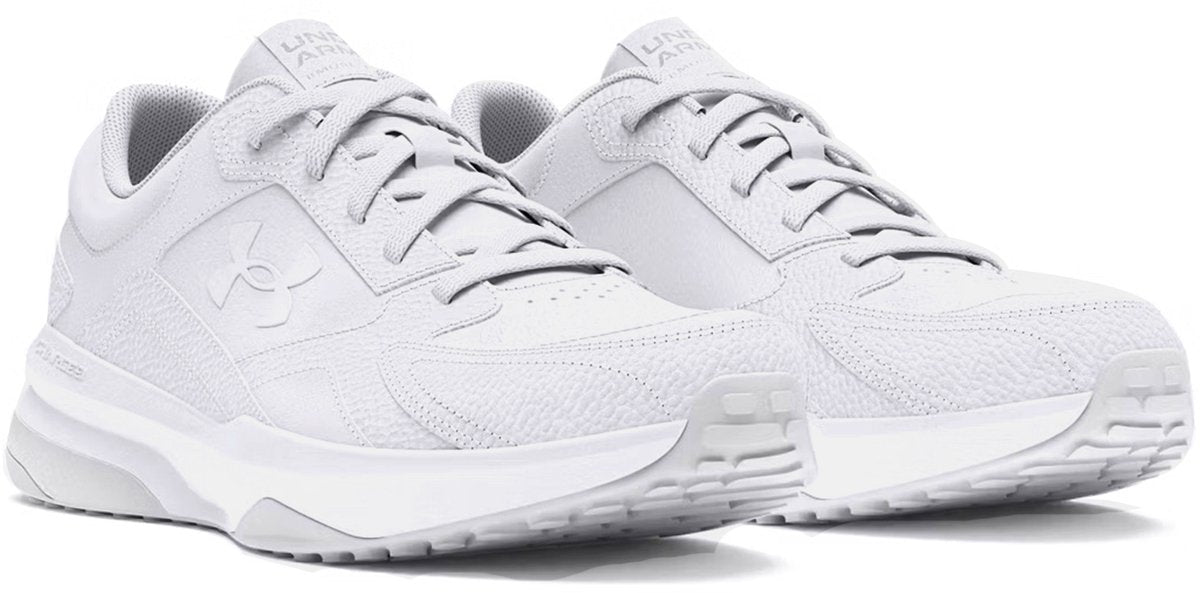 Under armour ua edge lthr-wht chaussures de sport pour hommes - blanc - gris halo