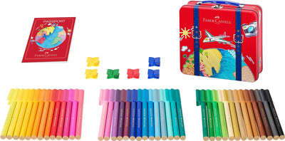 Feutres Faber-castell - connecteur - coffret cadeau - 46 pièces dans un étui de voyage - fc-155535