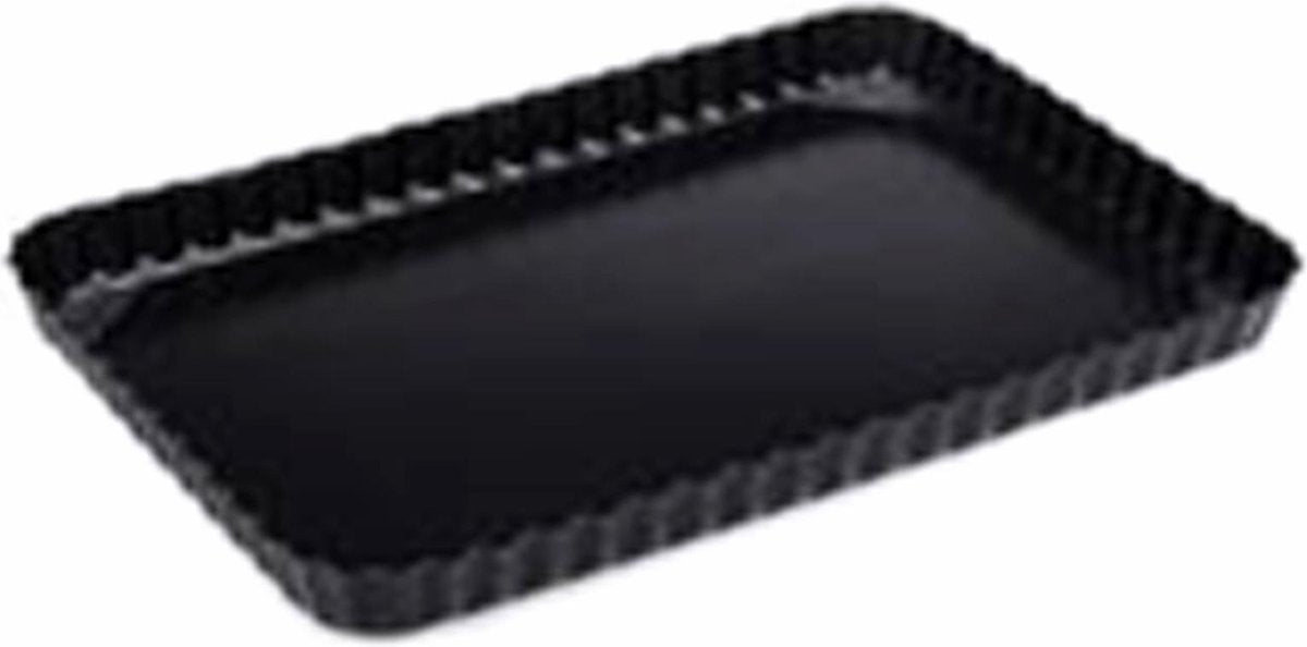 Moule à tarte/quiche point-virgule - revêtement antiadhésif - fond amovible - 31x21x3cm