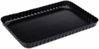 Moule à tarte/quiche point-virgule - revêtement antiadhésif - fond amovible - 31x21x3cm