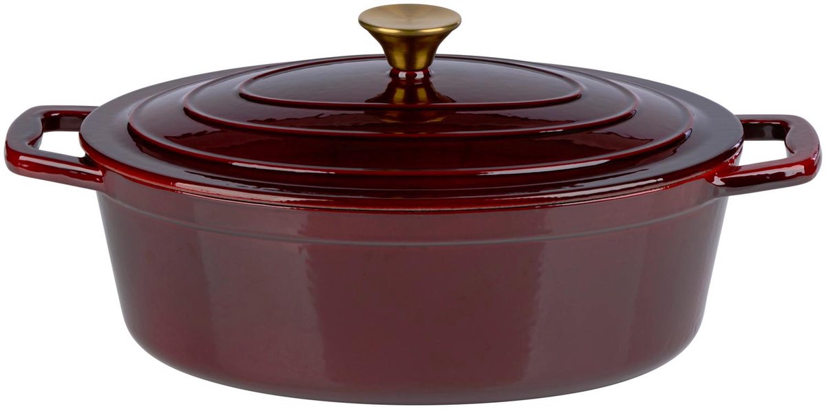 Alpina poêle 33cm fonte bordeaux