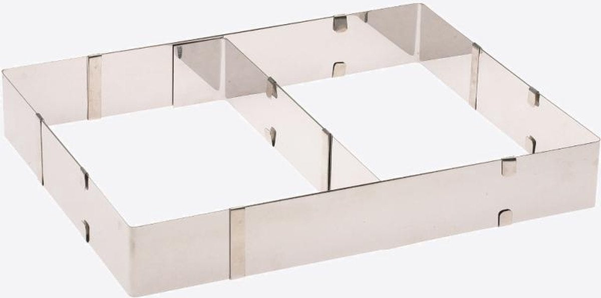 Plat à pizza Westmark, plat à pâtisserie avec séparateur, réglable en longueur et en largeur, acier inoxydable, argent, 31322260