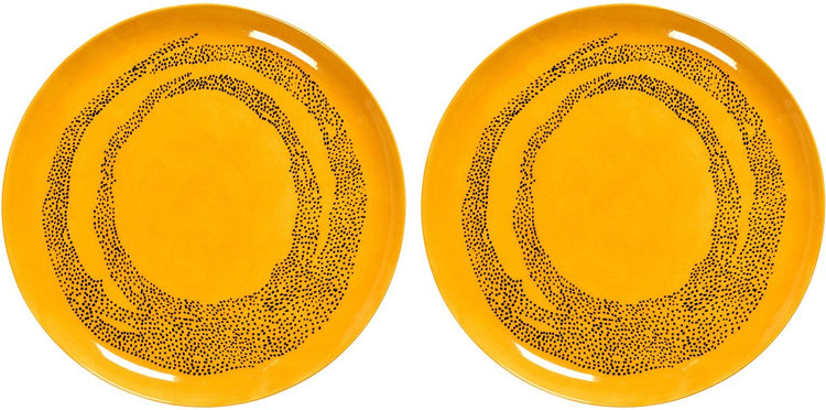 Serax - fête ottolenghi - assiette l - jaune noir - 26 ø - 2 pièces