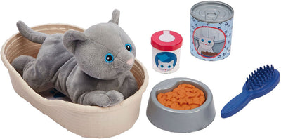 Ecoiffier Hug Cat with Cat Basket Play Set, 9dlg.