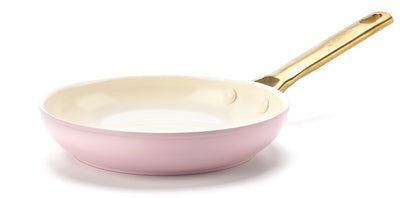 Poêle à induction en céramique Greenpan Padova rose 24 cm - sans PFA - poêle à induction - passe au four jusqu'à 200°c - passe au lave-vaisselle - poignées en acier inoxydable - rose