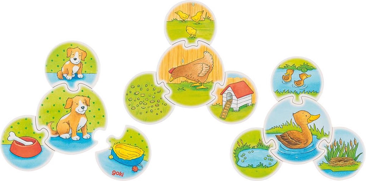 Goki Wooden Puzzle Game Animals, 28dlg.