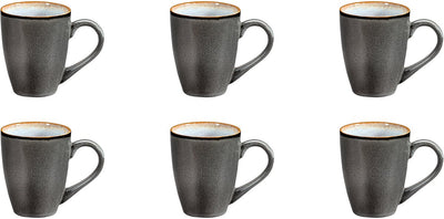Médard de noblat - shadow aqua - tasse 30 cl - 6 pièces - grès