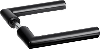 Impresso - Garniture de porte London (2 x poignée de porte sans rosace) - aluminium - noir mat