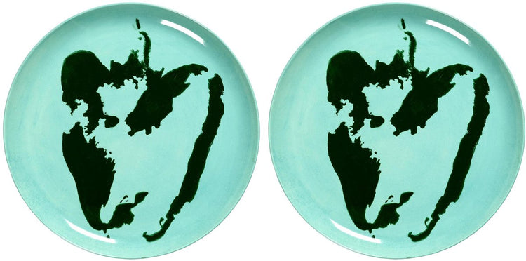 Serax - fête ottolenghi - assiette l - bleu vert azur - 26 ø - 2 pièces