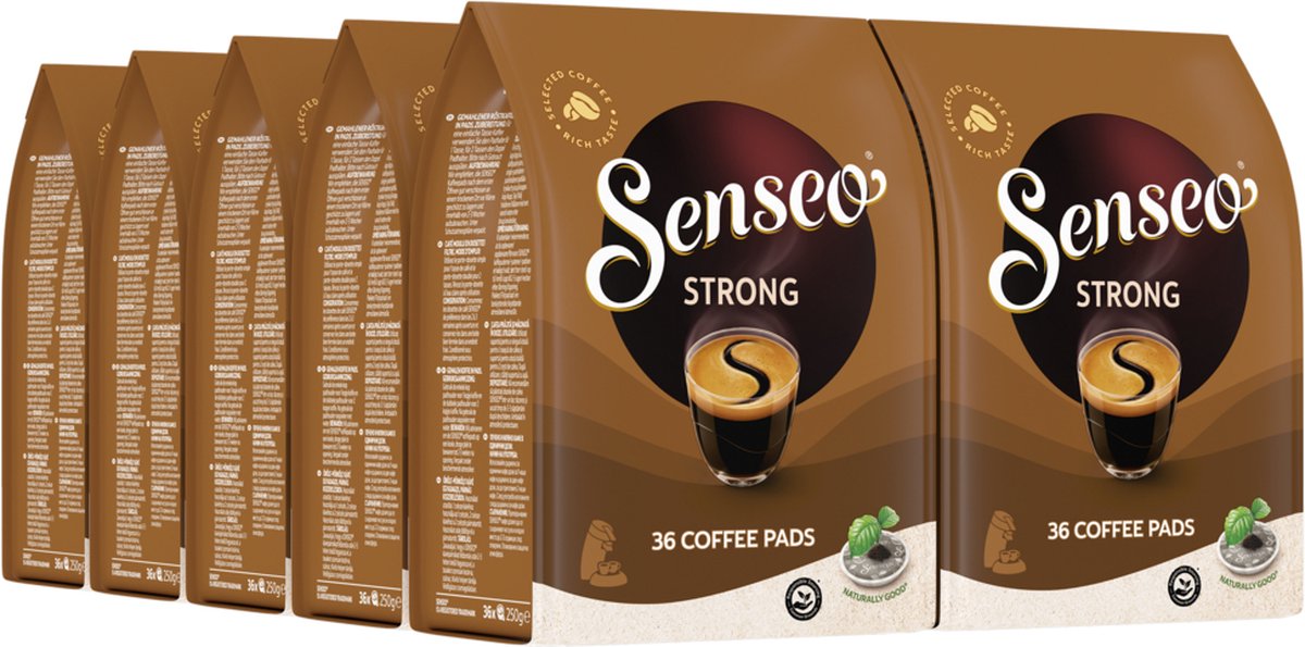 Dosettes de café fort Senseo - intensité 7 9 - 10 x 36 dosettes