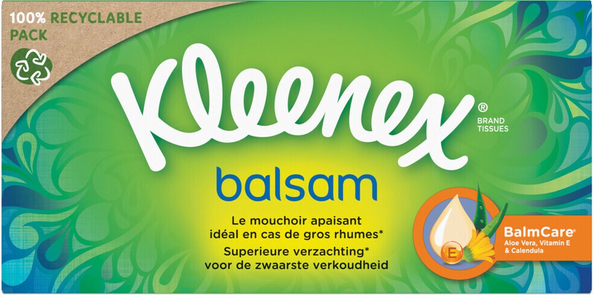 Baume mouchoirs Kleenex 64 pièces