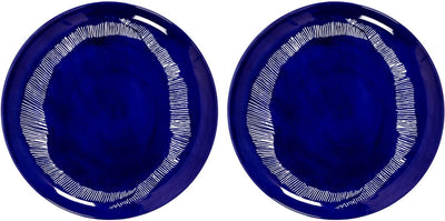 Serax - fête ottolenghi - assiette l - bleu foncé blanc - 26 ø - 2 pièces