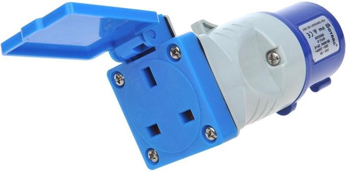 Proplus adaptateur prise cee vers royaume-uni - modèle court - 16a - ip44