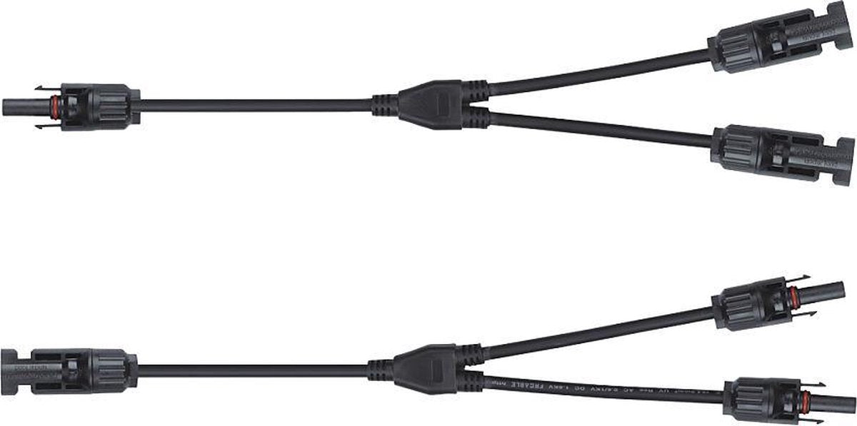 Répartiteur Orno mc4 y - pour panneaux solaires - set 1x ff-m + 1x mm-f - qualité professionnelle - câble de panneau solaire assemblé