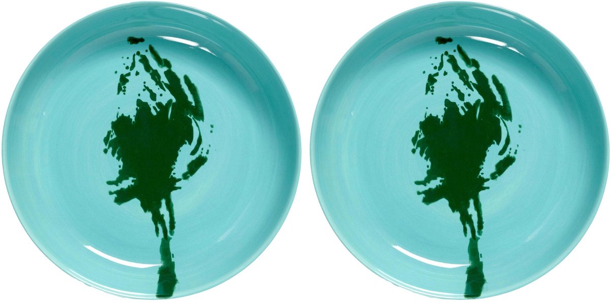 Serax - festin ottolenghi - assiette - bleu vert azur - 22 ø - 2 pièces