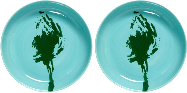 Serax - festin ottolenghi - assiette - bleu vert azur - 22 ø - 2 pièces