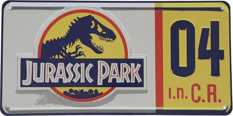 Fanattik Jurassic Park réplique réplique 1 1 plaque d'immatriculation Dennis Nedry multicolore