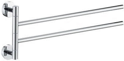 Plieger vigo porte-serviettes – porte-serviettes de salle de bain 45 cm – double – acier inoxydable – montage mural – garantie 10 ans – chrome