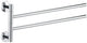 Plieger vigo porte-serviettes – porte-serviettes de salle de bain 45 cm – double – acier inoxydable – montage mural – garantie 10 ans – chrome