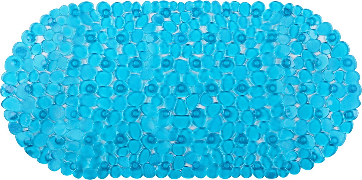 Tapis de bain antidérapant Differnz lapis 70x35cm bleu transparent