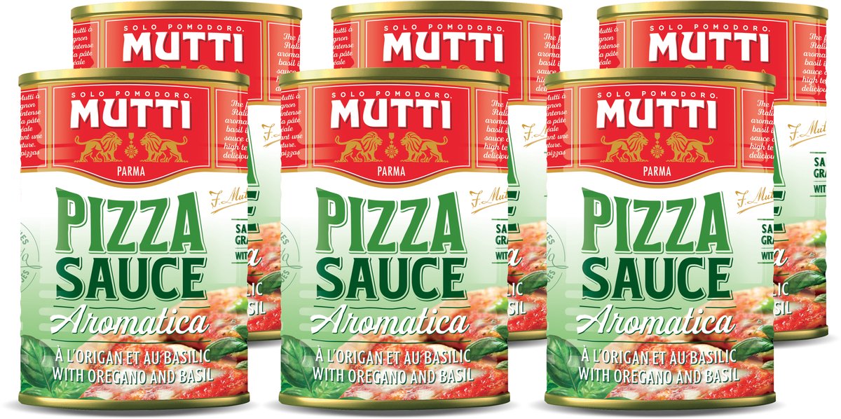 Mutti sauce à pizza aromatique 6 x 400 grammes