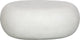 Table d'appoint en galets Vtwonen - fibre d'argile - aspect béton - blanc - 31x65x49 cm