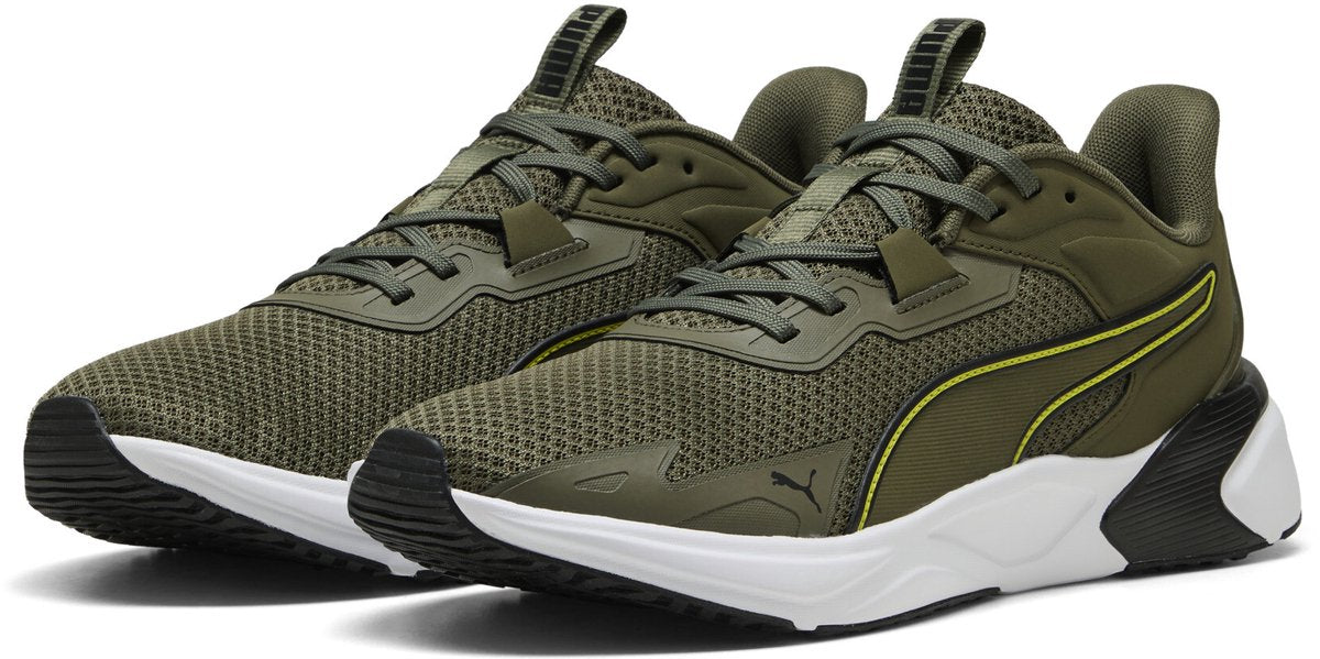 Puma disperse xt 4 chaussures de sport unisexes - vert loden- noir-lux lime- blanc