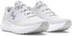 Under Armour UA W Charged Surge 4-wht Chaussures de sport pour femme - Blanc - Gris lointain - Argent métallique