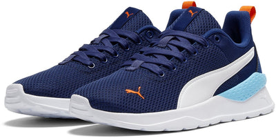 Baskets unisexes Puma anzarun lite jr - bijou bleu- blanc-vermillon