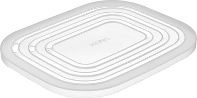 Mepal - couvercle pour micro-ondes à peu près rectangulaire - convient au lave-vaisselle et au micro-ondes - transparent - réchauffe facilement les aliments