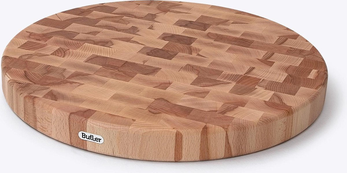 Butler - planche à découper - bois de hêtre de bout - ø 40 x 4 cm