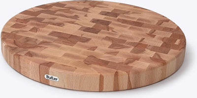 Butler - planche à découper - bois de hêtre de bout - ø 40 x 4 cm