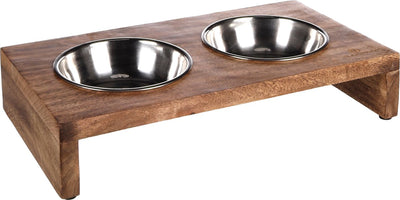 Support de table Flamingo Kato Duo – Pot à manger et à boire pour chiens ; chats - set de pots à manger et à boire kato acier inoxydable 2x350ml 13cm - 1 pc - 132935 - 1 pc