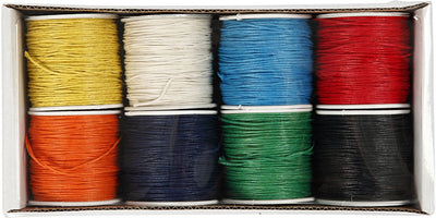 Cordon coton Creativ company, épaisseur 1 mm, différentes couleurs, 8x40 m 1 boîte