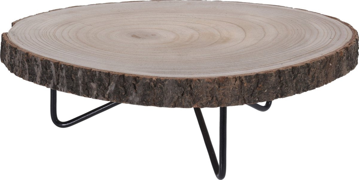 Vilde - planche de service sur pieds - 40 cm - en bois - clous métalliques - décoratif