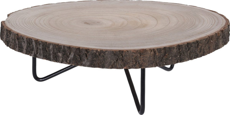 Vilde - planche de service sur pieds - 40 cm - en bois - clous métalliques - décoratif