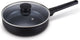Brabantia vanta poêle avec couvercle - ø 24 cm - 100% sans pfas - sauteuse - revêtement antiadhésif en céramique renforcé de titane - convient pour induction - noir