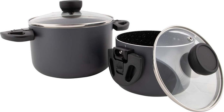 Bo-camp - set de poêles - twist - compact 2 - aluminium - induction