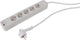Multiprise Q-link - 5 prises - mise à la terre - avec fiche plate - USB A C - 3 x 1,5 mm² - 1,5 m - blanc