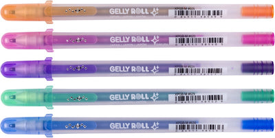 Sakura • ensemble de stylos gel gelly roll ombre argentée