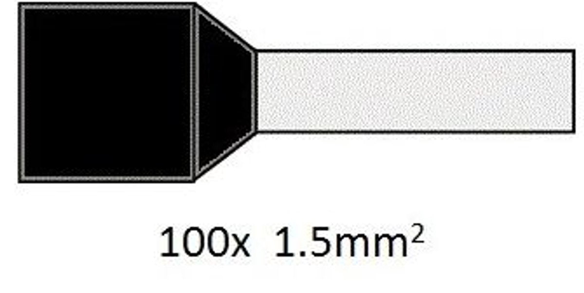 Cimco adereindhuls geïsoleerd 1,5mm2 par 100