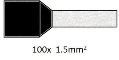 Cimco adereindhuls geïsoleerd 1,5mm2 par 100