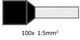 Cimco adereindhuls geïsoleerd 1,5mm2 par 100