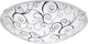 Eglo margitta 1 - plafonnier mural - 1 lumière - ø315mm. - blanc, noir, clair