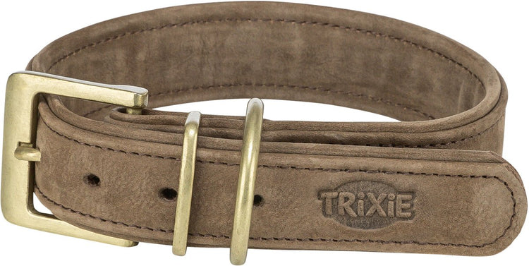 Chien de collier trixie pur en cuir marron