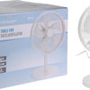 Excellent ventilateur de table électrique de luxe robuste 30cm blanc