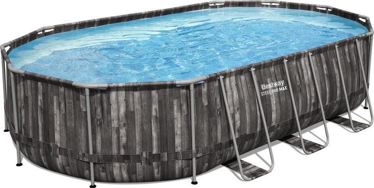 Ensemble piscine hors sol Bestway steel pro max 6,10 m x 3,66 m x 1,22 m