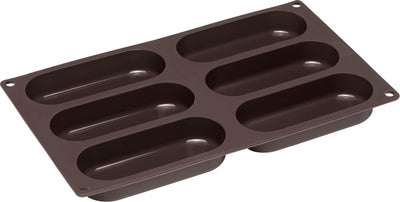 Lurch - flexiform - moule à pâtisserie pour 6 petits pains à hot dog - silicone - 30x17,5cm