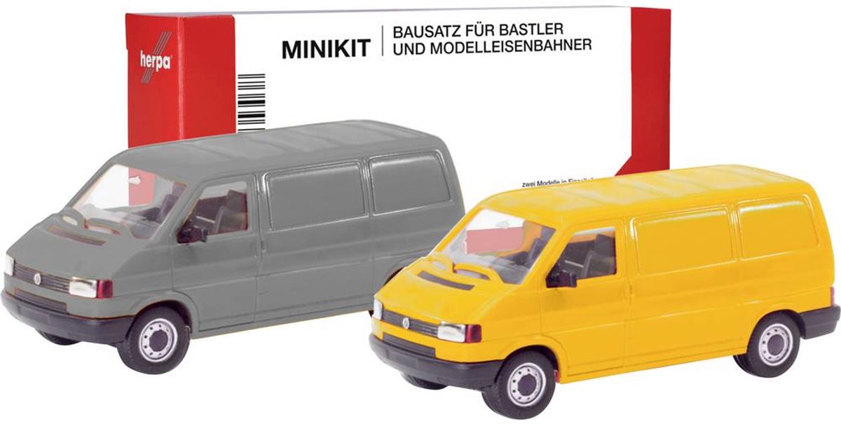 Herpa vw t4 transporter, gris jaune (mini kit 2 pcs.)